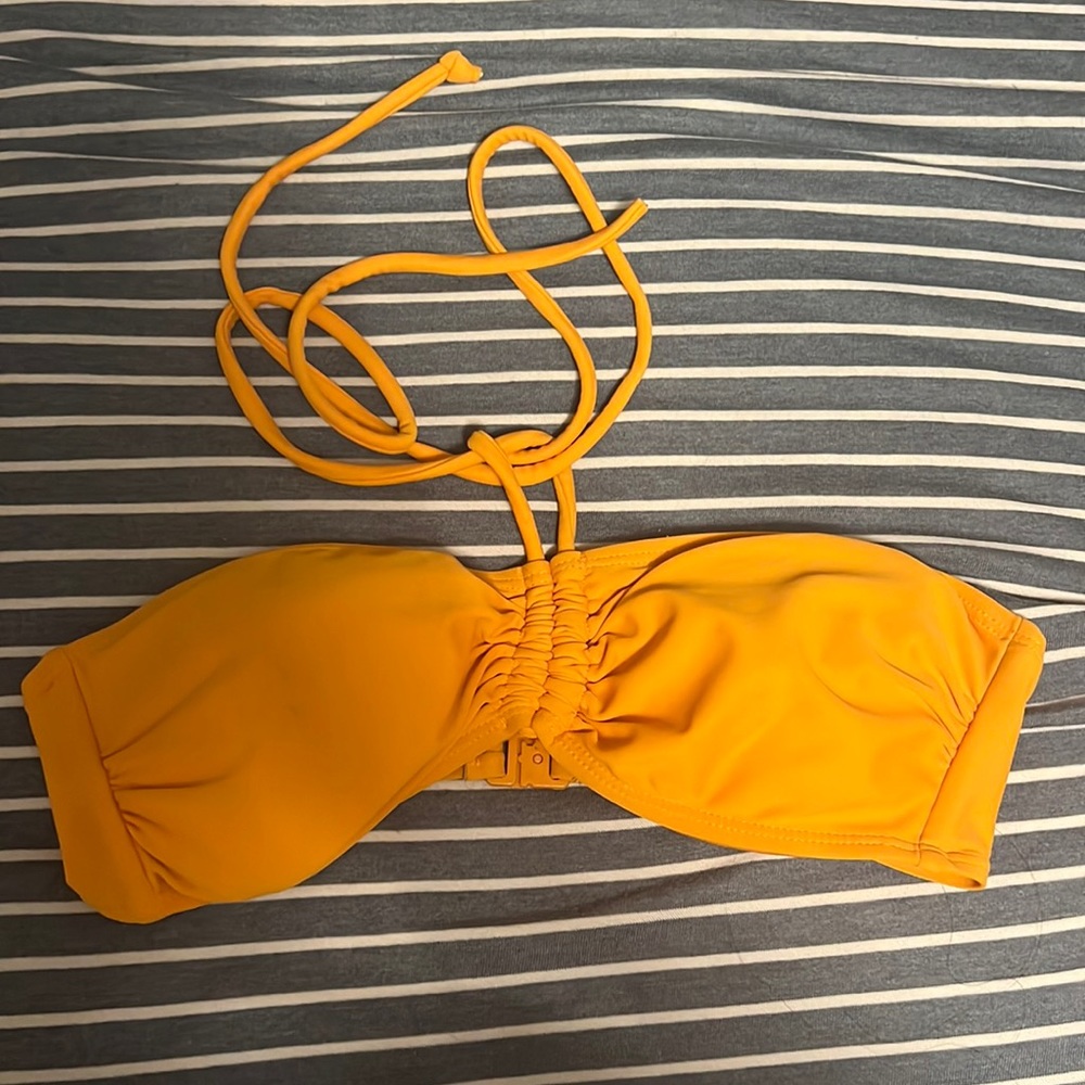 Yellow bathing suit top